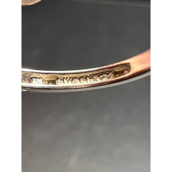 Vintage 14K White Gold Cushion Cut CZ Engagement Ring Size 7 - Picture 3 of 16